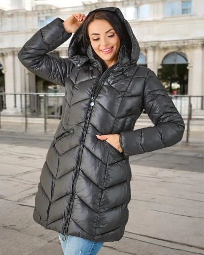 Royalfashion Veste matelassée d'hiver pour femmes