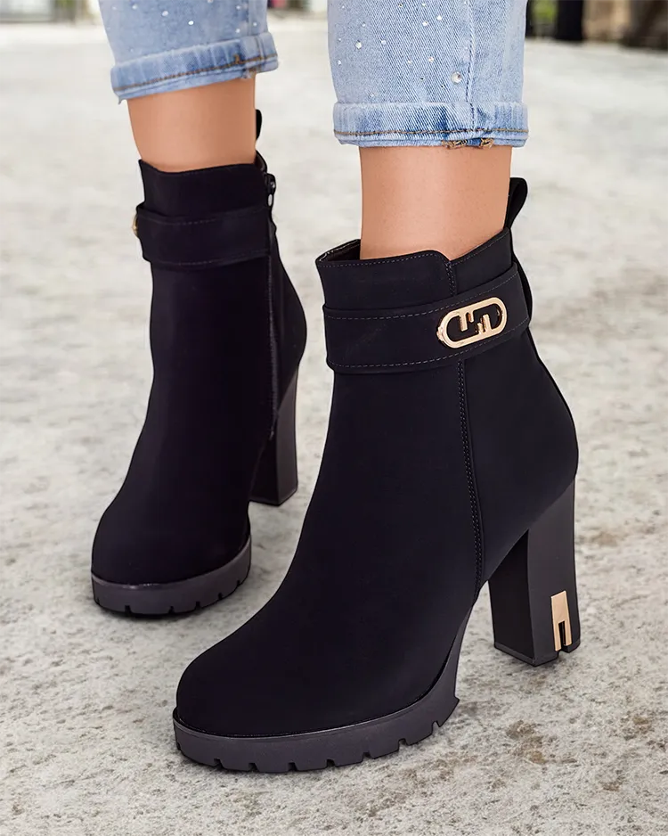 Bottines à talon compensé pour femmes Royalfashion Effe