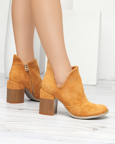 Bottines femme marron clair avec découpes Cintura - Footwear 1