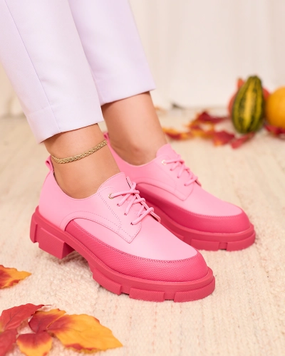 Royalfashion Rose Demi-bottes à semelle solide Trendy Chunky