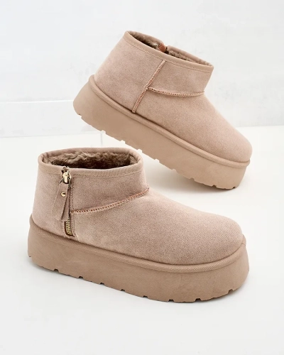 Royalfashion Bottes de neige à plateforme pour femmes a'la Delgadi