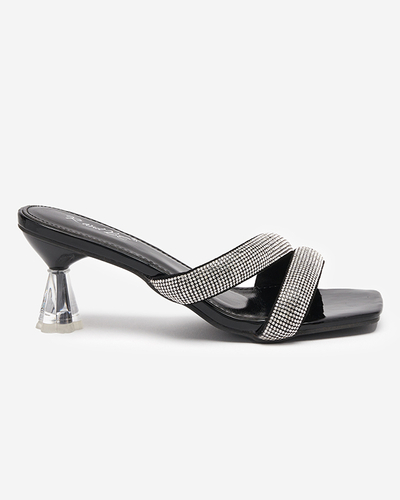 Sandales noires à talons bas pour femmes Teroo - Footwear