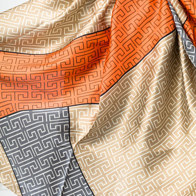 Echarpe femme motifs orange - Accessoires