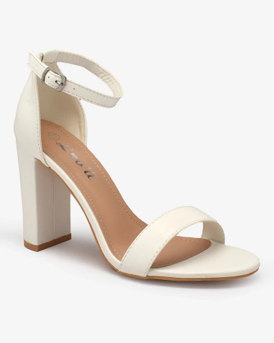 OUTLET Royalfashion Sandales à talons hauts pour femme en blanc Iocalia