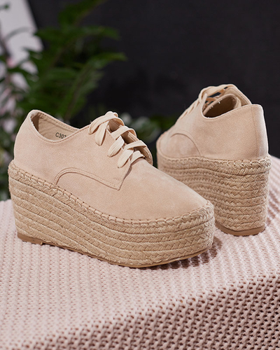 OUTLET Chaussures compensées beiges Jakaia- Footwear