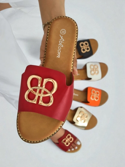 Royalfashion Chaussons pour femmes à semelle plate Heraklia