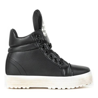 OUTLET Baskets noires sur la plateforme Esther - Footwear