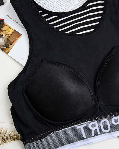 Royalfashion Soutien-gorge de sport rayé pour femme