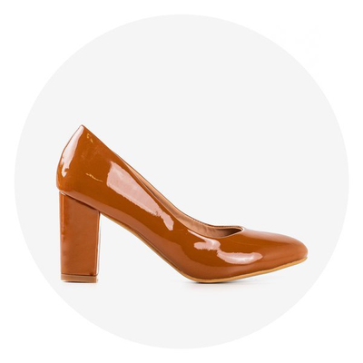Escarpins vernis marron sur le montant Wotolli - Chaussures 1