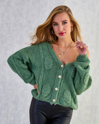 Royalfashion Pull tricoté pour femme avec boutons