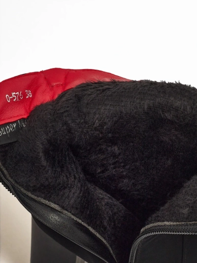 Bottines femme en cuir écologique mat à talons épais Nivarelle