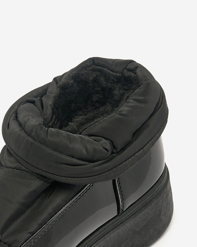Royalfashion Bottes de neige à enfiler pour femme en noir Ademra