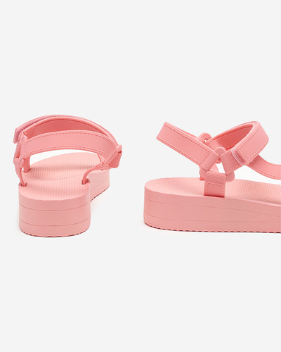 OUTLET Sandales plates femme rose foncé Ostoy-Shoes