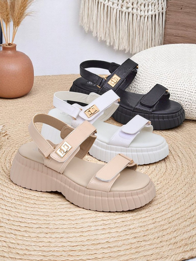 Royalfashion Sandales pour femmes sur une semelle épaisse Aganda