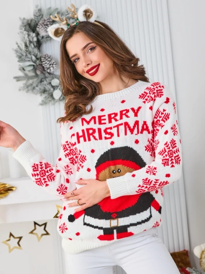 Pull de Noël pour femmes Royalfashion avec Père Noël