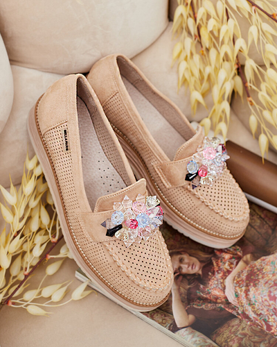 Royalfashion Mokassins avec pierres colorées Restea