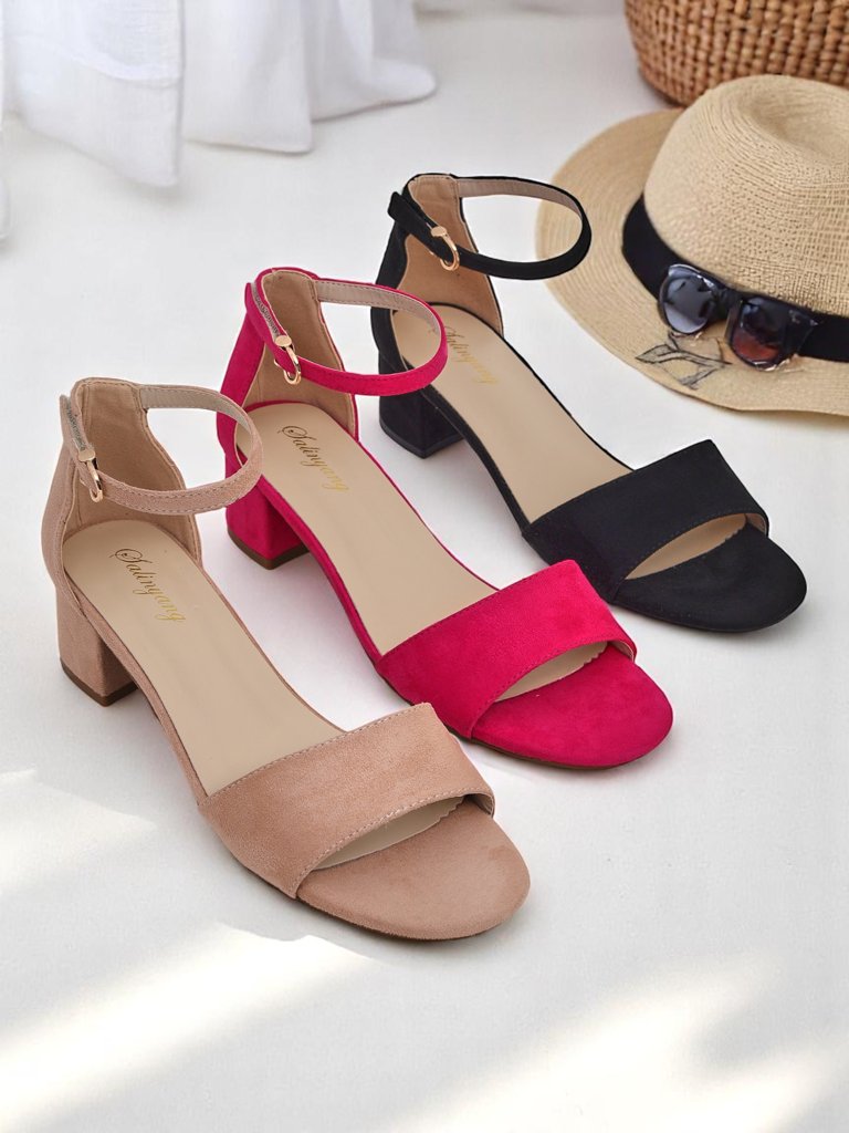 Royalfashion Sandales à talons bas SoftHeels pour femmes