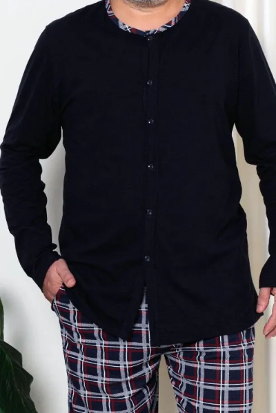 Pyjama à carreaux en coton pour homme Royalfashion GRANDE TAILLE