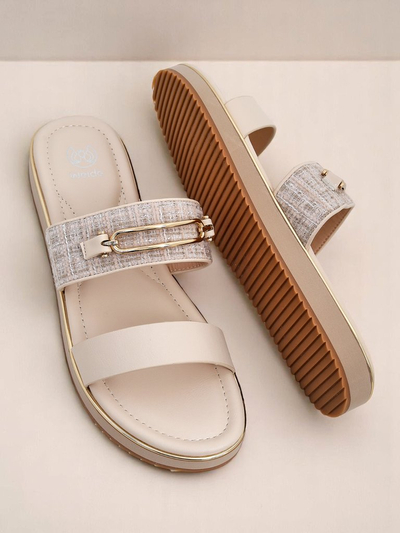 Royalfashion Pantoufles plates pour femmes Mamma