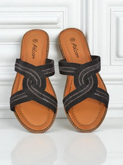 Royalfashion Mules tressées pour femmes Woven Breeze