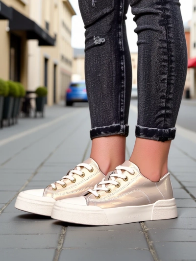Royalfashion Baskets Sportives Femme Golddelle