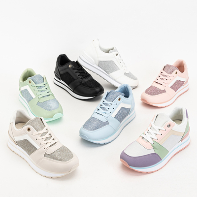 Baskets de sport vertes pour femmes avec paillettes Berilan - Footwear