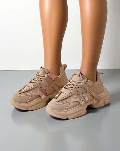 Royalfashion Baskets de sport à plateforme pour femmes Rensis