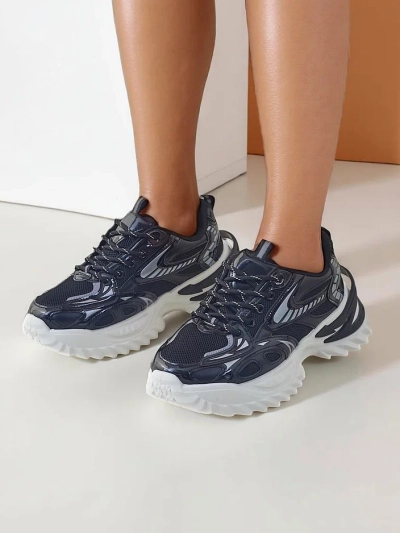 Royalfashion Baskets de sport pour femmes avec une semelle plus épaisse Annete