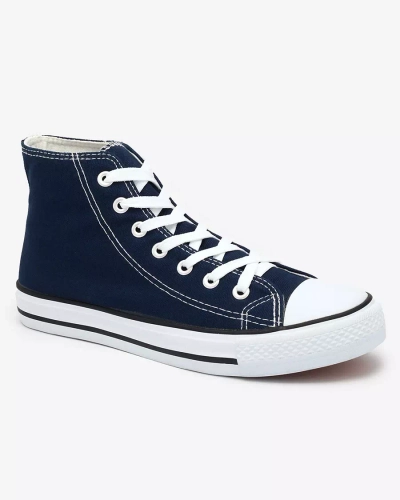 Baskets montantes bleu marine pour femme Elavvi - Footwear