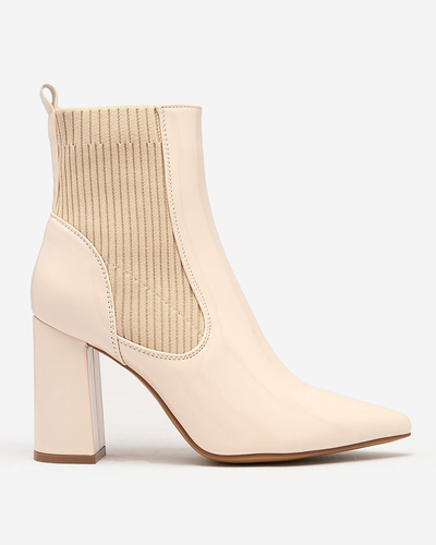 Royalfashion Bottes à talon aiguille Lady Jeny pour femme en blanc