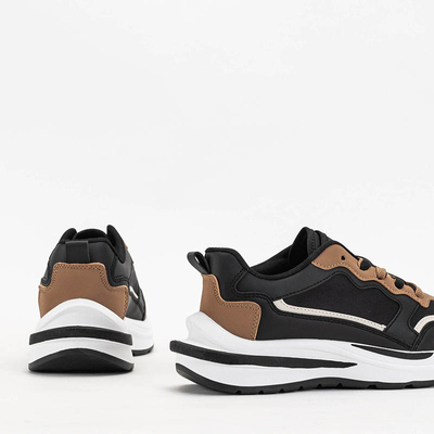 Baskets sport femme noires avec empiècements Kilila marron - Footwear