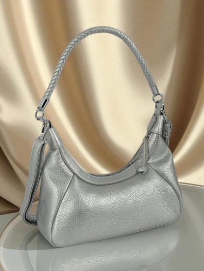 Royalfashion Petit sac à main pour femme en cuir écologique avec sangle décorative Lacquea