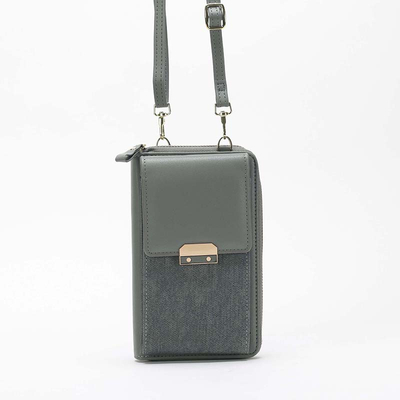 Mini porte-monnaie femme gris - Accessoires