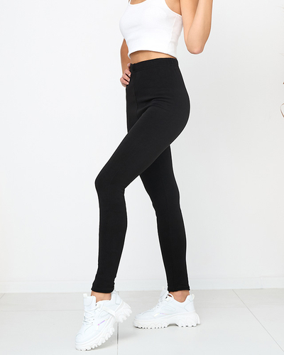 Leggings isolés classiques pour femmes noires - Vêtements