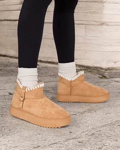 Royalfashion Bottines courtes pour femmes de style botte de neige Ewioz