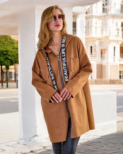 Royalfashion Veste femme longueur genou