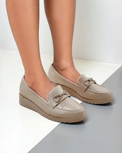 Mocassins Royalfashion pour femmes sur une basse semelle Leffo