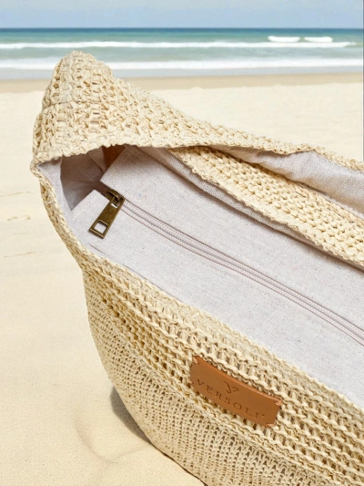 Royalfashion Grand Sac en Paille pour Femme Marella Natura