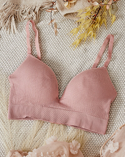 Royalfashion Soutien-gorge côtelé pour femme