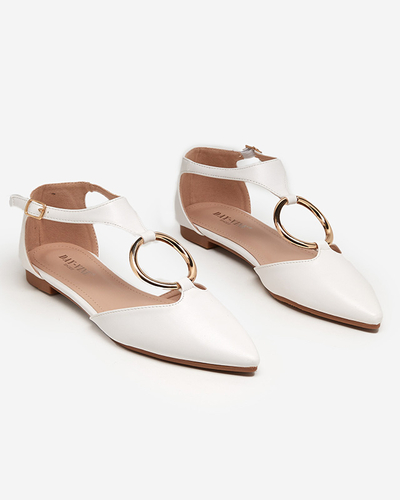 OUTLET Ballerines blanches ouvertes pour femme Dasu - Footwear