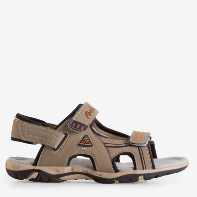Sandales garçon Monekin velcro beiges - Chaussures