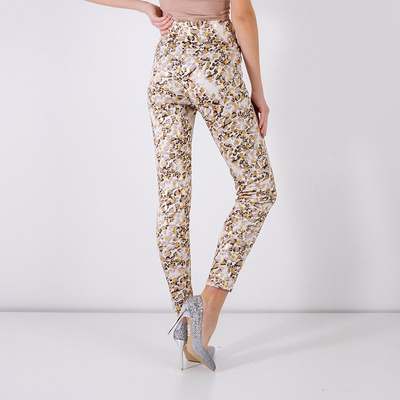 Pantalon femme imprimé panthère colorée - Vêtements