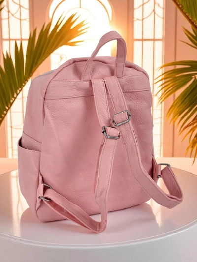 Aurelia Rosa – Sac à dos pour femmes Królewska Moda en cuir écologique, grand format A4