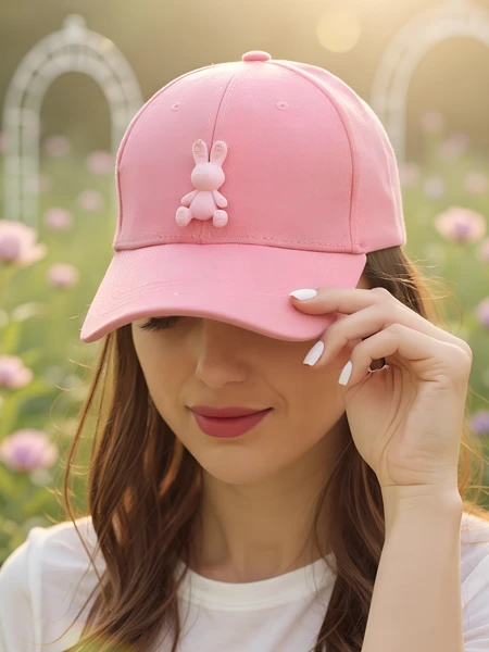 Royalfashion Casquette à visière avec écusson lapin chic