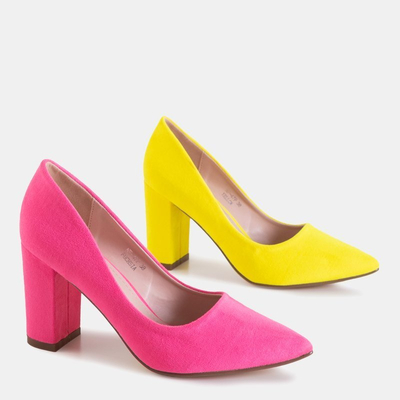 Escarpins rose fluo pour femmes à talon haut Madelina - Chaussures