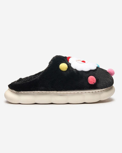 Royalfashion Chaussons de Noël pour femme en noir Fertemse