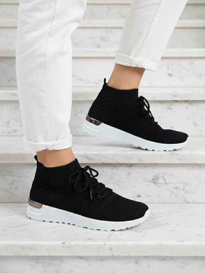 Nero Elegante Baskets de Sport pour Femmes