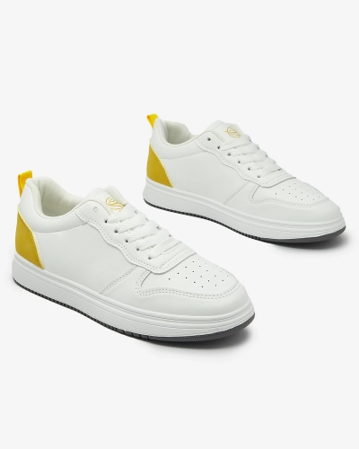 Royalfashion Chaussures de sport classiques blanches et jaunes Colorburst Classics