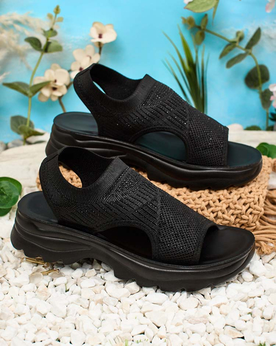Royalfashion Sandales pour femmes avec tige et zircons Alebin