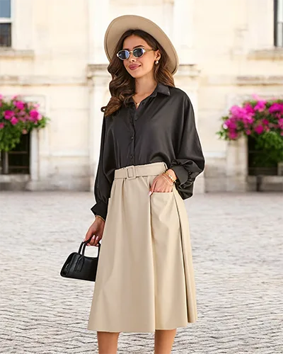 Jupe midi femme Royalfashion